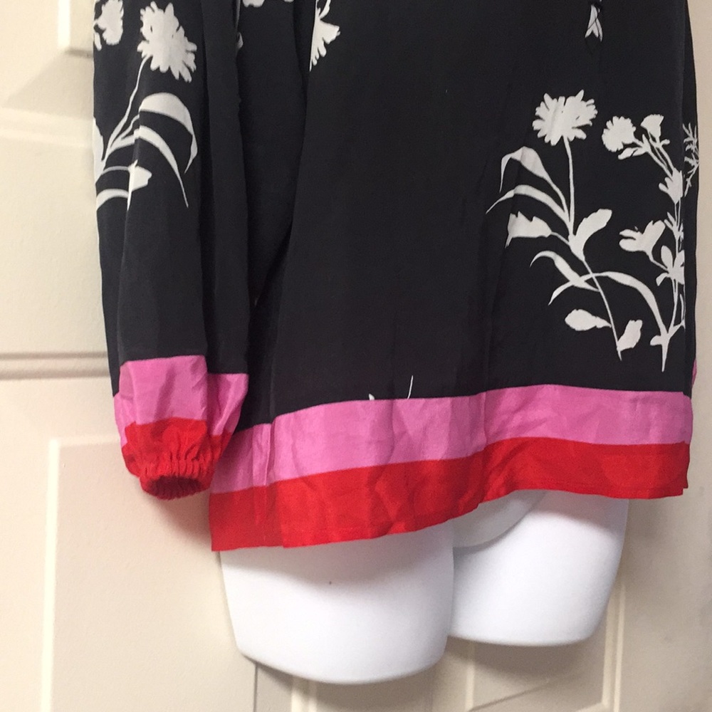 Joie Blouse eilga floral borde  silk size xs - Picture 3 of 6